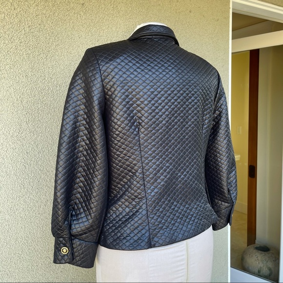 Versace vintage 90s quilted satin jacket